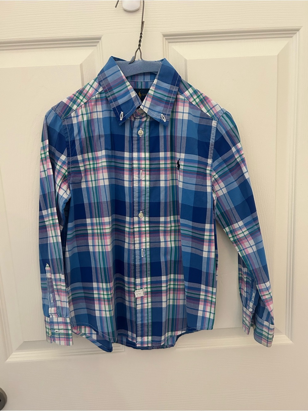 Ralph Lauren Blue Plaid Button-Down Shirt